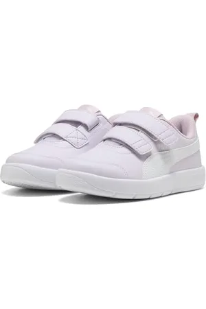 PUMA COURTFLEX V3 V PS Sneaker, Lilac Frost White-Rose Mauve, 34.5 EU
