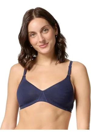 Nur Die Baumwoll BH bügelloser doppellagiger Softcup-BH Bra weich bequem unsichtbar nahtlos unter der Kleidung Damen
