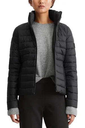 Marc O’ Polo Marc OߴPolo Damen Steppjacke mit Stehkragen wasserabweisend, Schwarz (Black), 32