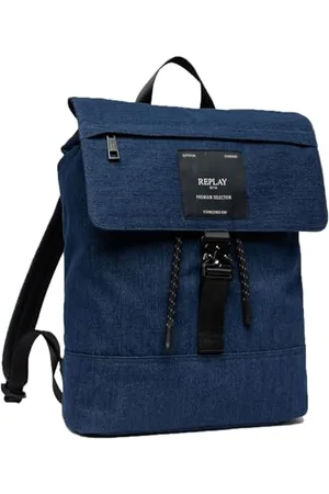 Replay Herren Rucksack mit Logo, Blau (Blu Denim 0797), Onesize