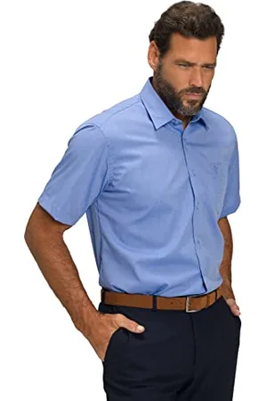JP 1880 Herren große Größen Übergrößen Menswear L-8XL Hemd, Business, bügelfrei, Kentkragen, Halbarm, Comfort Fit, bis 8XL 4XL 804891700-4XL
