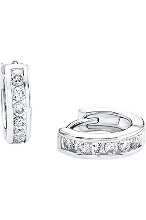 QS by s.Oliver S. Oliver Ohrringe für Mädchen, Zirkonia / 925 Sterling Silber, Rhodiniert