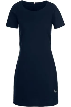 Trigema Damen 576811118 Kleid, Blau ( 046), Medium