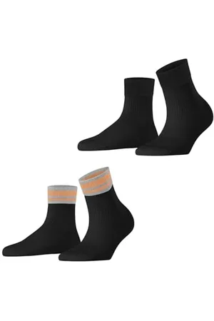 ESPRIT Damen Socken Retro Glitter Multipack W Sso Baumwolle gemustert 2 Paar, , 39-42