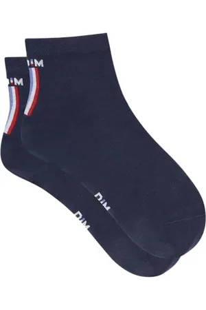 Dim Socken Made in France mit Flaggen-Muster Damen, Blau, 35-38