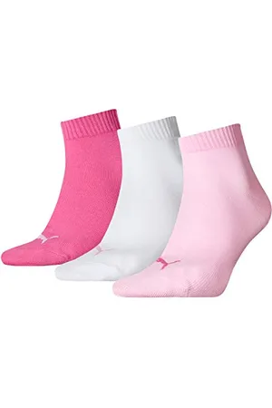 PUMA Unisex Plain 3P Quarter Socke, Rosa , 35/38, 3er Pack