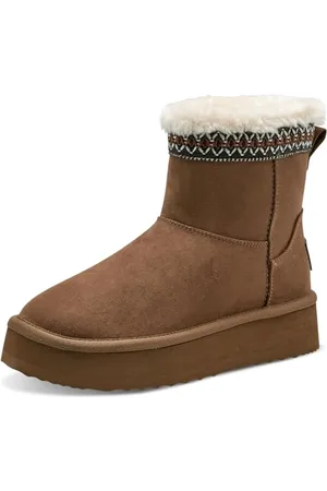 Marco Tozzi Damen Boots Winter Gefüttert, Braun , 38 EU