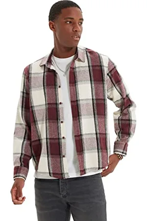 Trendyol Burgund männlich Lumberjack reguläres Hemd, Burgund