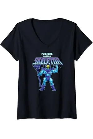 Masters of the Universe Damen - Skeletor 40 T-Shirt mit V-Ausschnitt