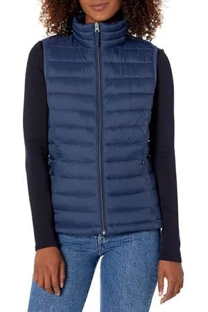 Amazon Damen Leichte, Wasserbeständige Pufferweste, Verstaubar, , M