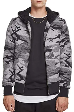 Urban classics Herren TB2409-Camo Zip Jacket Jacke, , XL