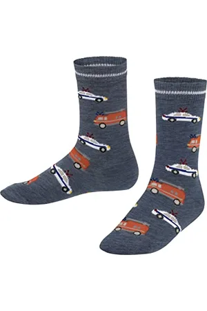 Falke Unisex Kinder Socken Police and Fire Cars K So Baumwolle gemustert 1 Paar, , 35-38