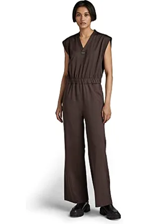 G-Star RAW Damen Wide Leg V-Neck Jumpsuit, , M