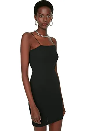 Trendyol Damen Border Bodycon Mini Strickkleid Dress, , M EU