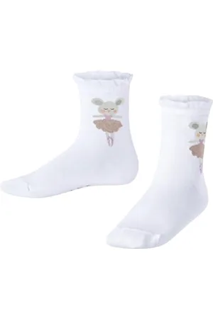 Falke Unisex kinder Socken Ballerina Mouse K Sso Baumwolle gemustert 1 Paar, , 35-38