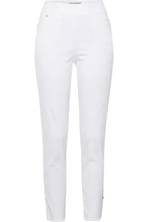 Brax Damen Lavina Fringe Light Denim Jeans, , 46
