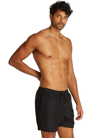Calvin Klein Herren Badehose Medium Drawstring mit Tunnelzug, Schwarz (Pvh Black), M
