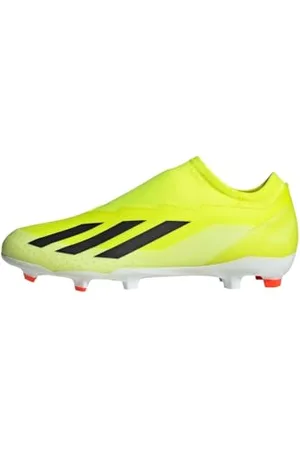 adidas Unisex X Crazyfast League Laceless Firm Ground Boots Fußballschuhe, Solar Yellow/Core Black/Cloud White, 45 1/3 EU