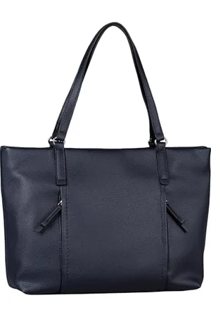 TOM TAILOR Beca Damen Shopper Umhängetasche Reißverschluss Groß Blau