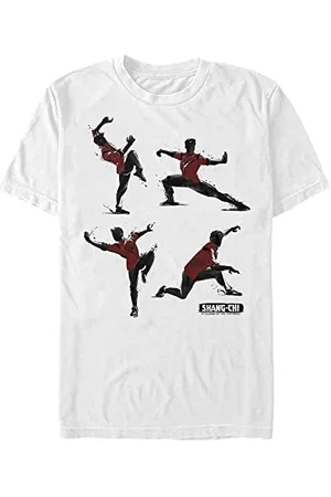 Marvel Unisex Shang-chi Karate Poses Organic Short Sleeve T-shirt, , XXL