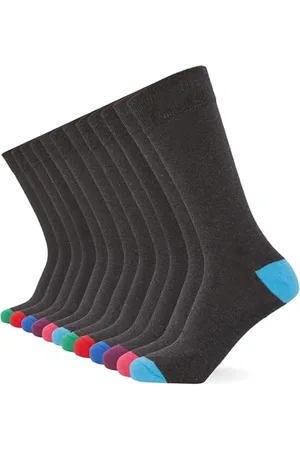 FM London 12er-Pack Smart Mens Socken - Atmungsaktive einfarbige, gemusterte und schwarze Socken Herren