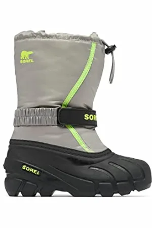 sorel KIDS FLURRY Schneestiefel für Unisex Kinder, Grau (Chrome Grey x Black) - Youth, 38 EU