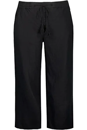 Ulla Popken Damen 7/8-Leinenhose Hose, , 58-60