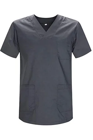 MISEMIYA Medizinische Uniformen Unisex Top Krankenschwester Krankenhaus Berufskleidung - Medium