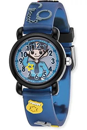 HERZENGEL Analoge Armbanduhr für Kinder aus robustem Kunststoff mit weichem Kunststoffband - Dornschließe - 27 mm/ 3ATM - inkl. Stiftemäppchen