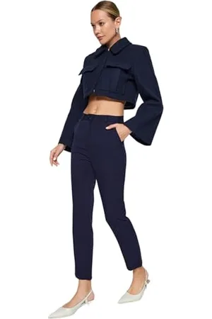 Trendyol Damen Steinzigarettenhose Pants, , 38 EU