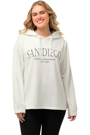 Ulla Popken Damen, große Größen, Sweatshirt mit Städte-Druck