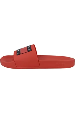 Tommy Hilfiger Herren Badeschuhe Pool Slide Badelatschen, Rot (Deep Crimson), 46