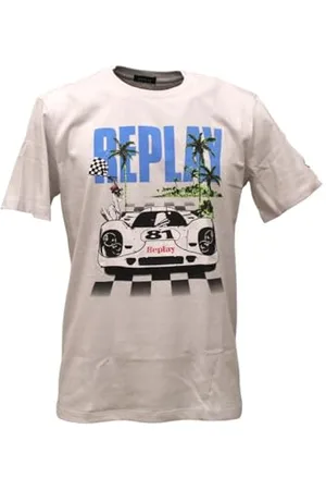 Replay Herren T-Shirt Kurzarm aus Baumwolle, (Mehrfarbig), XL