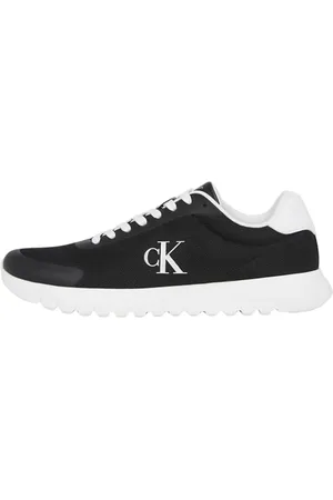 Calvin Klein Herren Runner Sneaker Eva Mesh mit Logo, Schwarz (Ck Black/Bright White), 43
