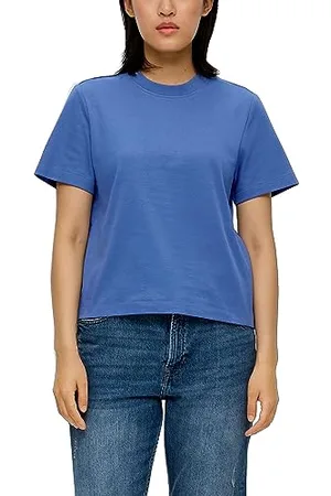 QS by s.Oliver Damen T-Shirt Kurzarm Blue 32