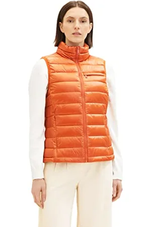 TOM TAILOR Damen 1036717 Lightweight Steppweste, 19772-gold Flame orange, L
