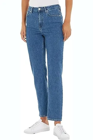Tommy Hilfiger Damen Jeans Classic Straight Stretch, Blau (Eve), 28W / 32L