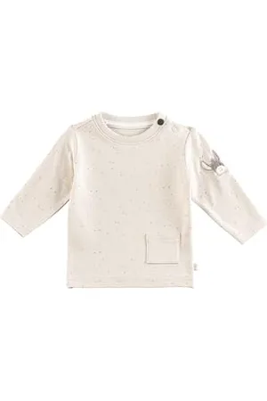 Sterntaler Langarmshirt Pünktchen - Baby Shirt aus weichem Baumwolljersey mit Esel Emmi Applikation - Unisex Longsleeve mit Rundhals - weiche Baby und Kinder Bekleidung ab Geburt - , Größe 80