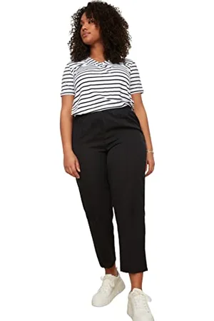 Trendyol Damen Normal Waist Straight Plus Size Pants, , 42 Größen