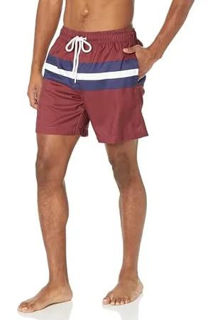 Amazon Herren Badehose, Schnell Trocknend, 18 cm - Auslauffarben, , L