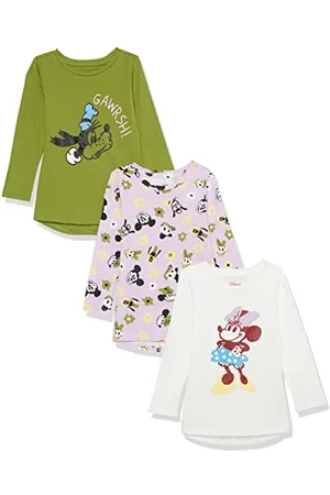 Amazon Disney | Marvel | Star Wars | Frozen | Princess Mädchen Tunika-Shirts mit Langen Ärmeln, 3er-Pack, , 9 Jahre