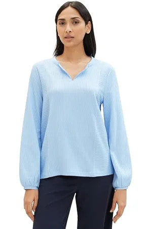 TOM TAILOR Damen Basic Bluse mit Streifen, , XXS