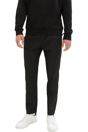 TOM TAILOR Herren 1037539 Relaxed Tapered Fit Hose in Ankle-Länge, 29999-Black, 36/32