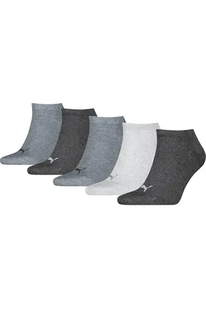 PUMA Unisex Plain Sneaker, Anthraci/l Mel Grey/m Mel Grey-New, 35/38 (5er Pack)