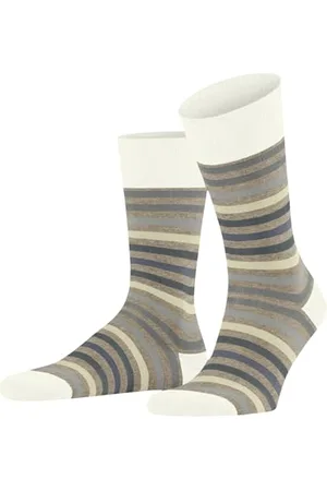 Falke Herren Socken Tinted Stripe M So Wolle Baumwolle gemustert 1 Paar, , 39-42