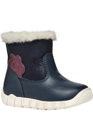 Geox Baby-Mädchen B IUPIDOO Girl B Ankle Boot, Navy/Prune, 19 EU