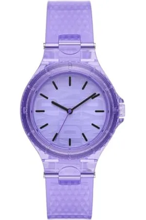 DKNY Damenuhr Chambers 3-Zeiger-Werk Nylon lila, NY6644