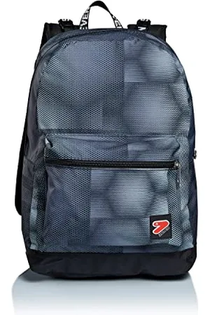 7 for all Mankind Wende-Rucksack, aus nachhaltigem Stoff, Geräumige Schultasche für Teenager, Mädchen & Jungen, 2 Muster, für Schule, Sport&Freizeit, Doubleface; mit Ledplatte, , CYBERSPACE