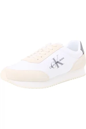 Calvin Klein Herren Runner Sneaker Retro Su-Ny Mono Sportschuhe, Mehrfarbig (Bright White/C White/Charcoal Grey), 46