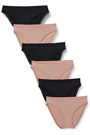 Amazon Damen Hoch geschnittene Unterwäsche - Auslauffarben, 6er-Pack, , 3XL Große Größen